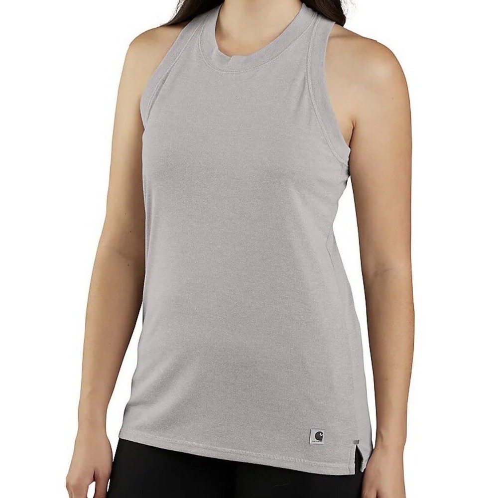 NWT - Carhartt LWD Relaxed Fit Tank Top Woman's Small (4-6) Grey‎ TK5850-W